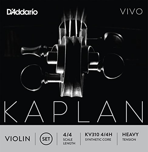 D'Addario Kaplan Vivo Violin String Set, 4/4 Scale, Heavy Tension
