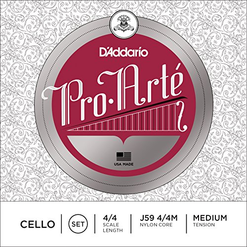 D'Addario Pro-Arte Cello String Set, 4/4 Scale, Medium Tension