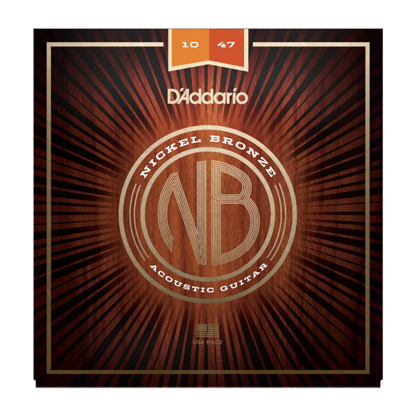 D'Addario NB1047 Nickel Bronze Acoustic Guitar Strings, Extra Light