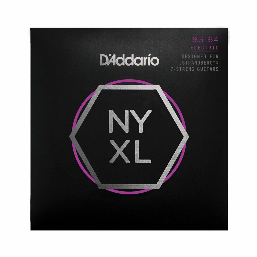 D'Addario NYXL09564SB Nickel Wound 7-string Strandberg Cust Lt 9.5-64 String Set