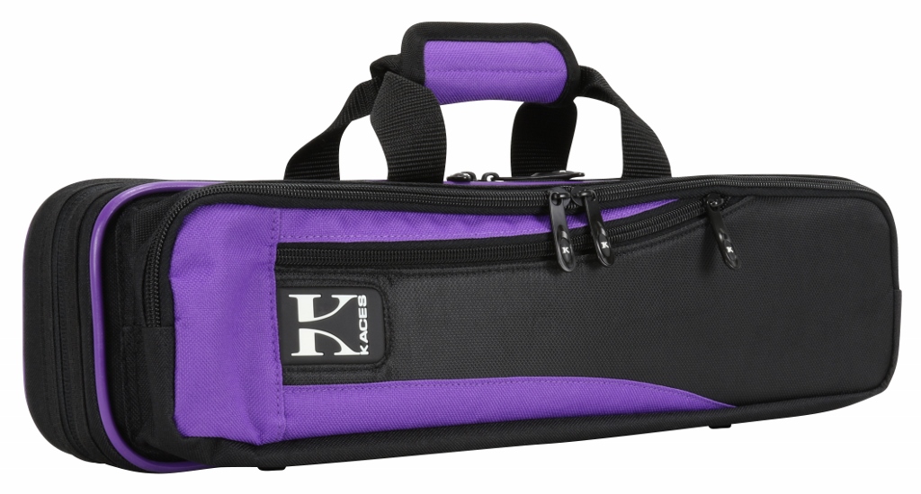 Kaces Lightweight Hardshell Flute Case, Purple, KBO-FLPP