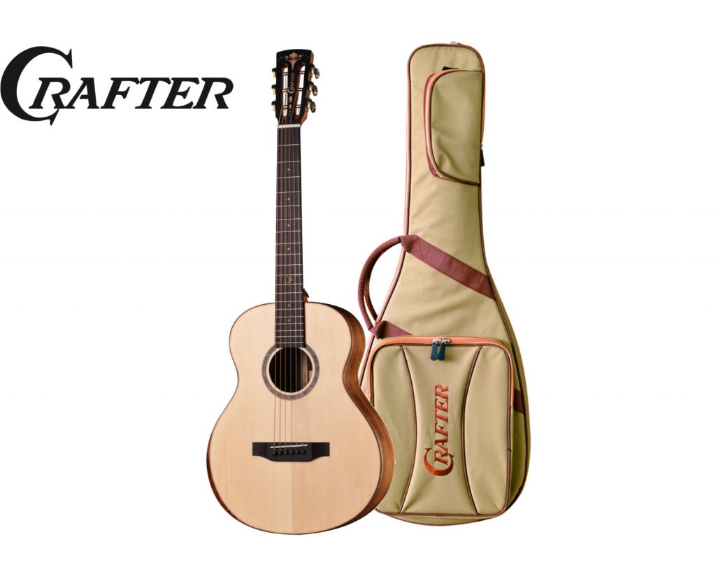 Crafter Mino Shape Acoustic Electric Guitar w/ Gig Bag - Koa- MINO KOA