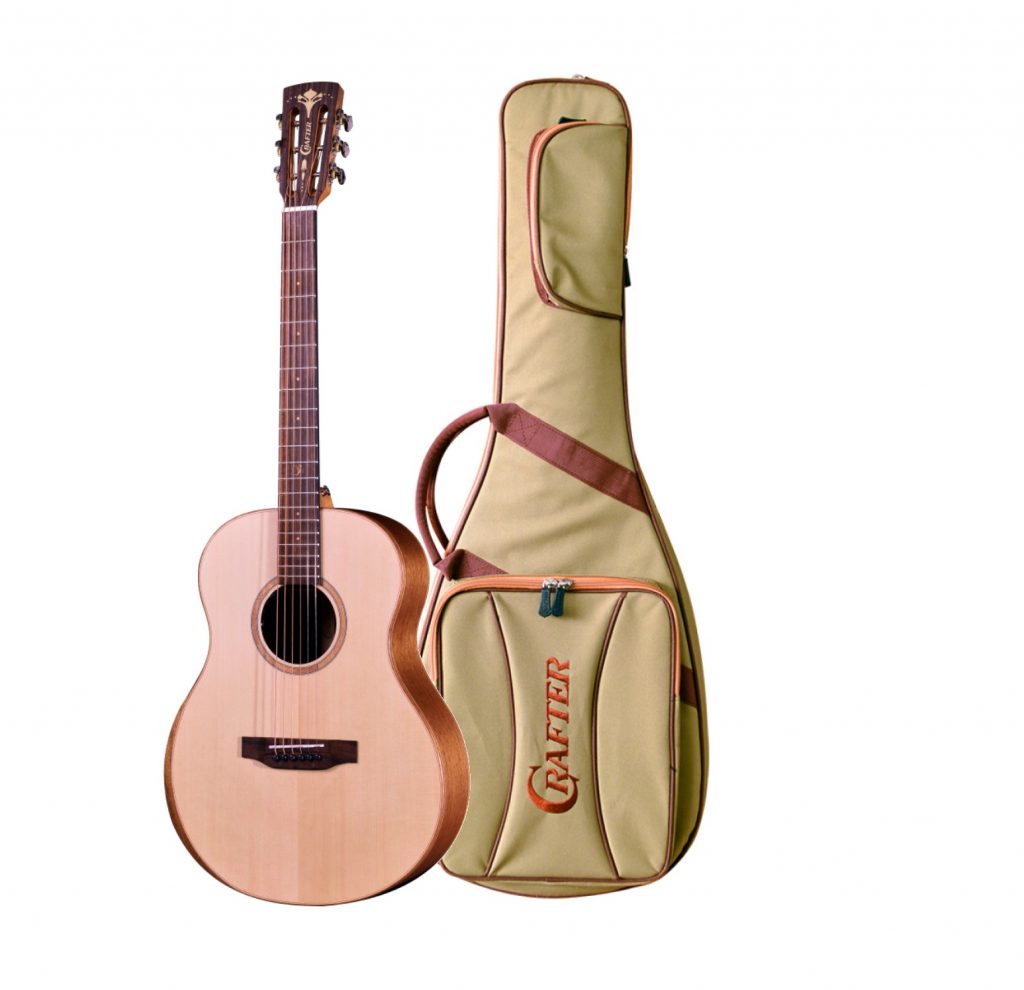 Crafter Big Mino Series Spruce Top, A/E Guitar w/ Bag, Mahogany, BIG MINO MAHO