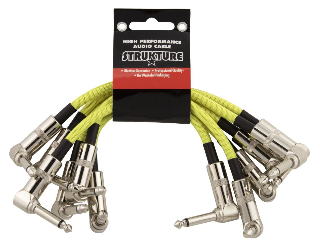 Strukture 6 inch Patch Cable 6pk, Neon Yellow, S6PNY-6PK