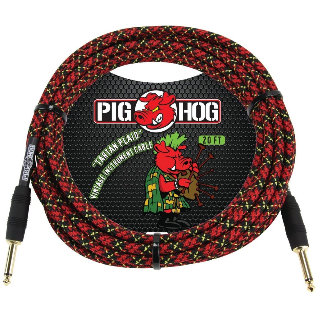Pig Hog 'Tartan Plaid' Instrument Cable 20ft, PCH20PL
