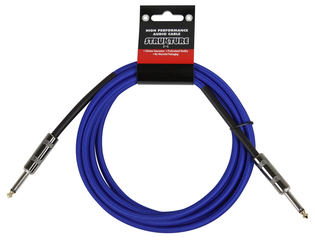 Strukture 1/4'-10' Woven Instrument Cable, Blue, SC10BL