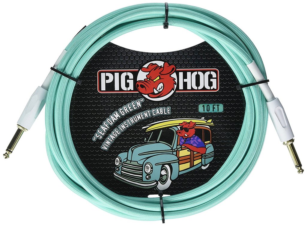 Pig Hog Instrument Cable 10 ft. Seafoam Green, PCH10SG