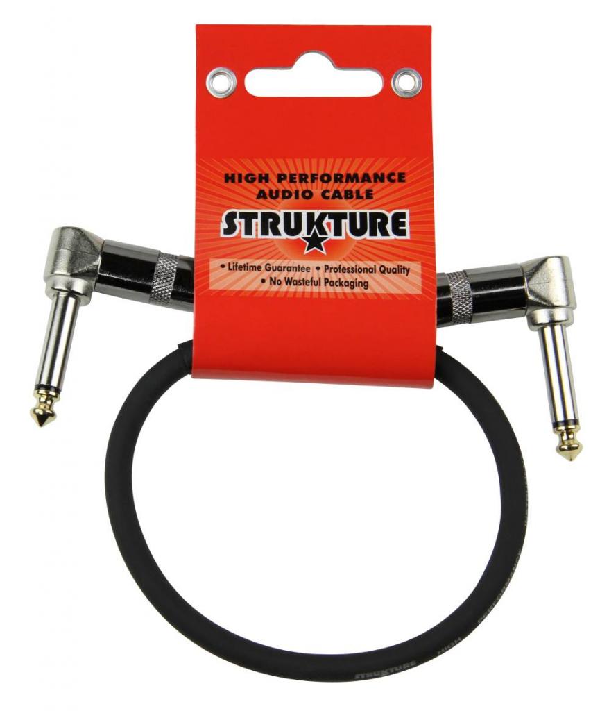 Strukture 1 Foot Instrument Cable, Right Angle Plugs, Thick ABS Sleeve, SC01RR