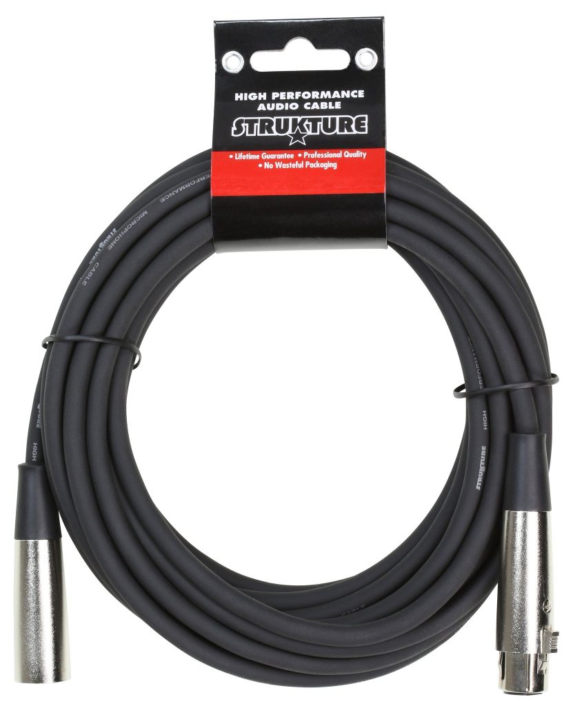 Strukture XLR Microphone Cable, 20 Feet, XLR Male to XLR Female, PRO20M7