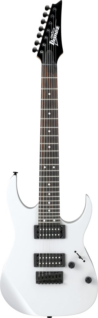Ibanez GRG 7 String Solid-Body Electric Guitar, Right, White, GRG7221WH