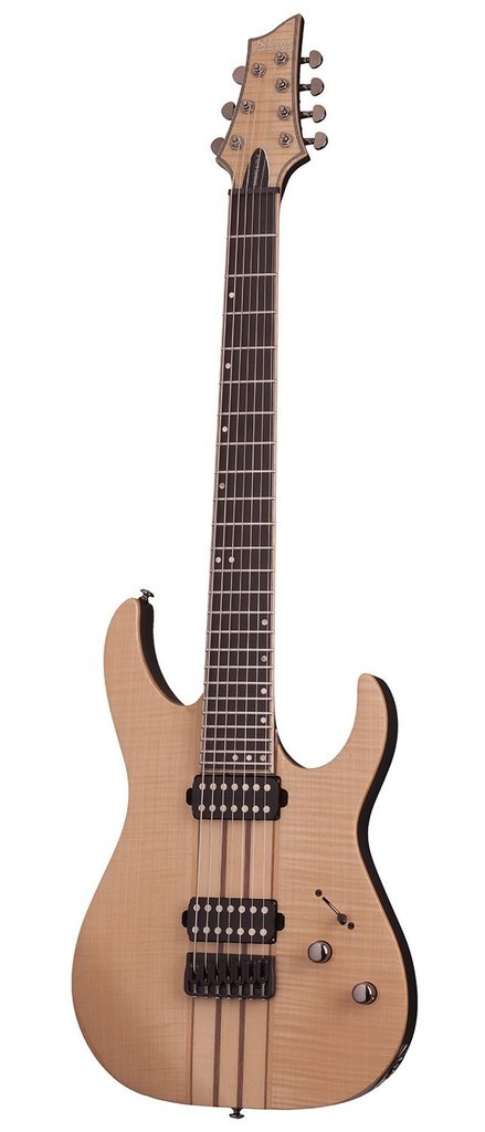 Schecter BANSHEE ELITE-7 Gloss Natural 7-String Solid-Body Electric Guitar, 1252