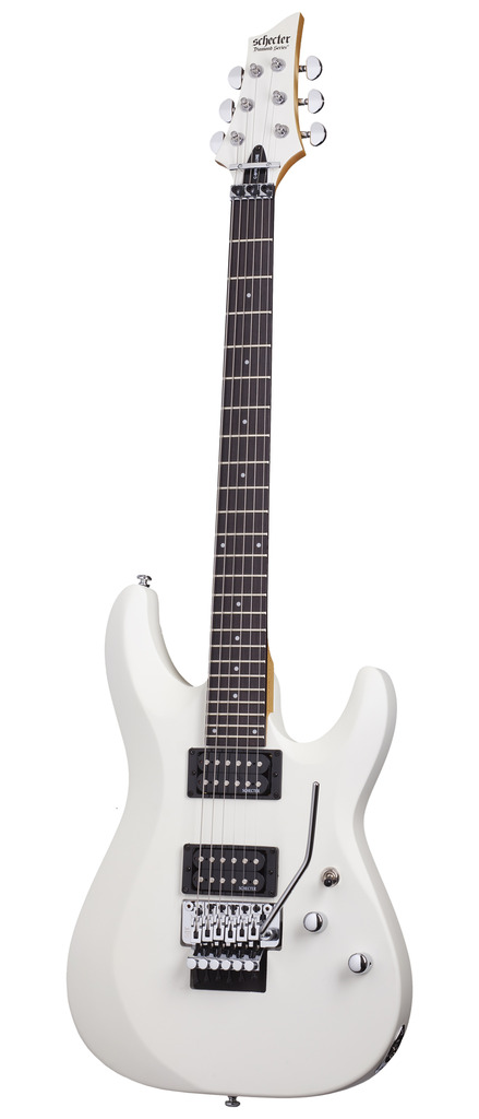 Schecter C-6 FR Deluxe Electric Guitar Satin White