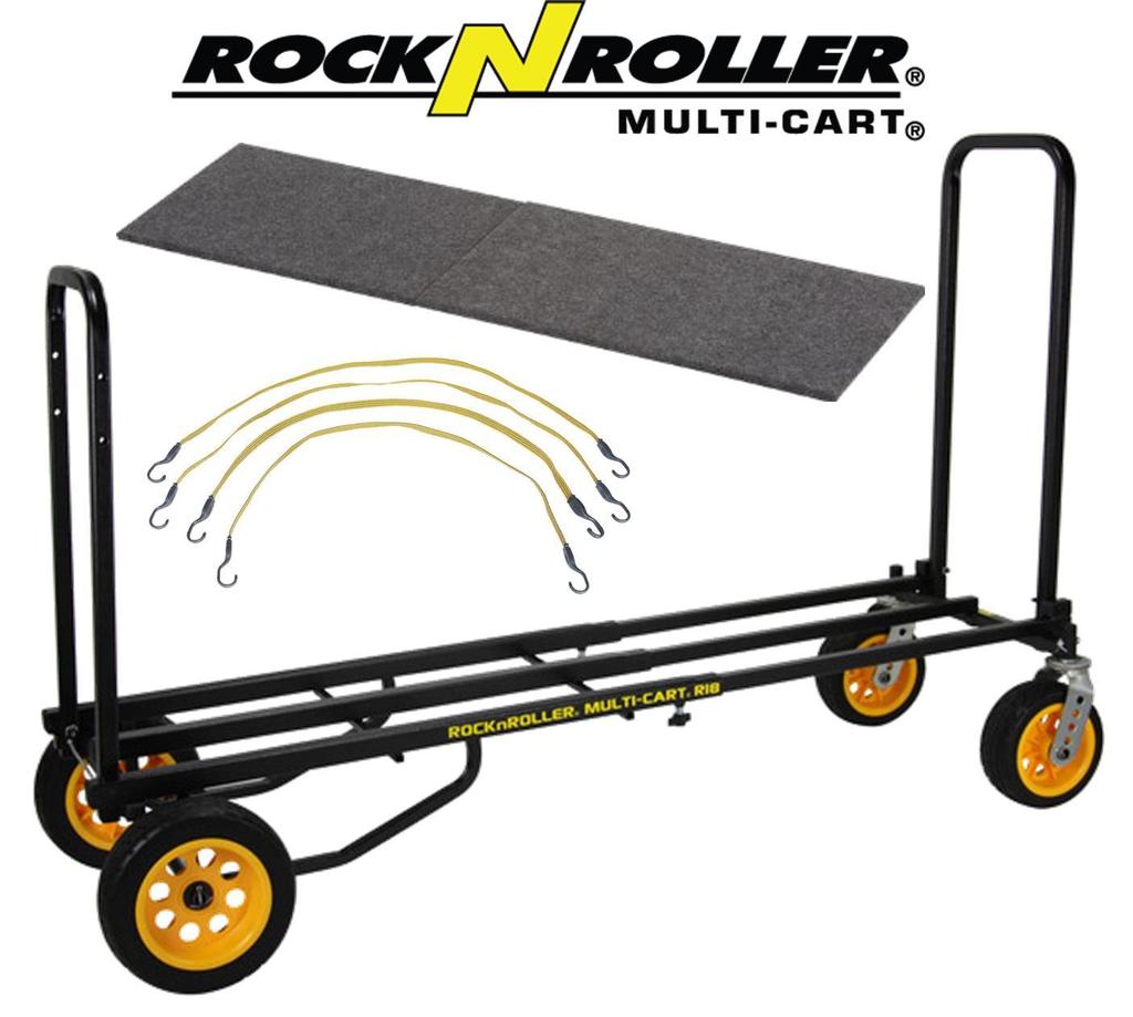 RocknRoller Multi-Cart R18RT Ground Glider Mega With Solid Deck & Flex Straps