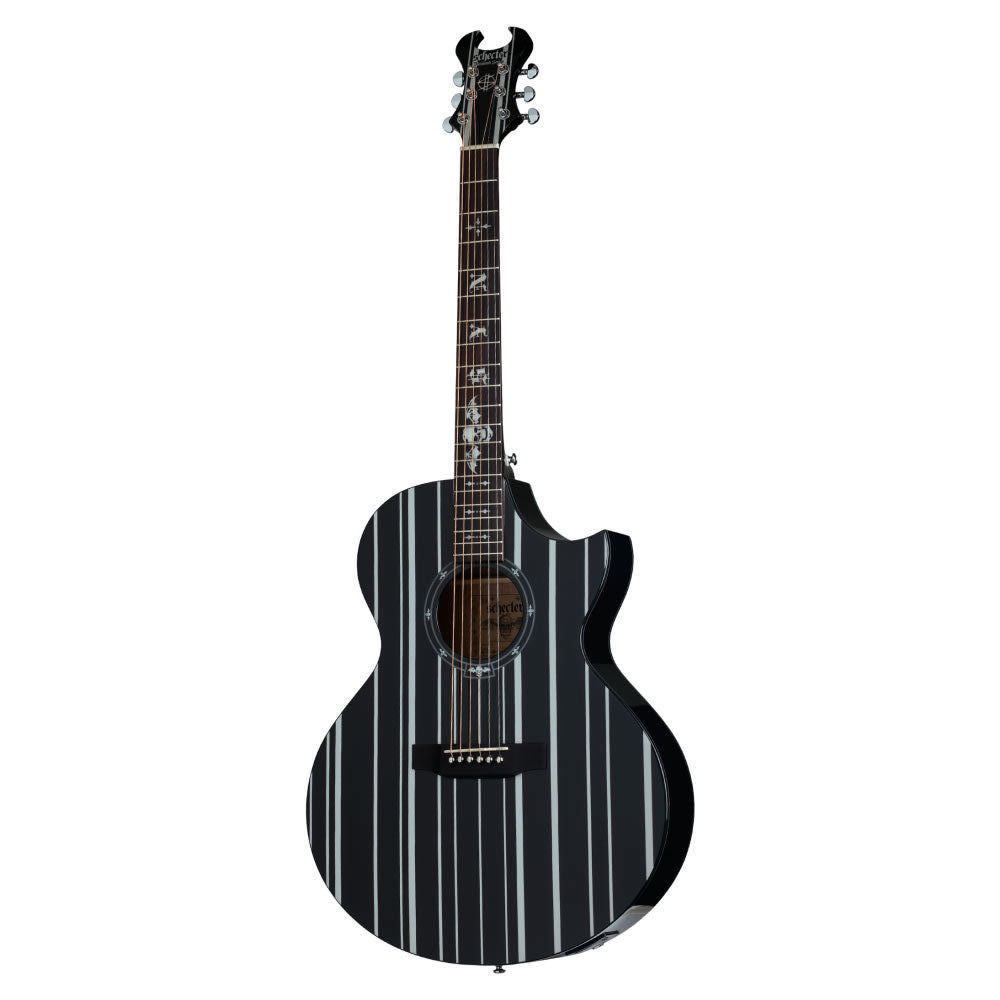 Schecter Synyster Gates, Acoustic/Electric Guitar Black and Silver NEW!