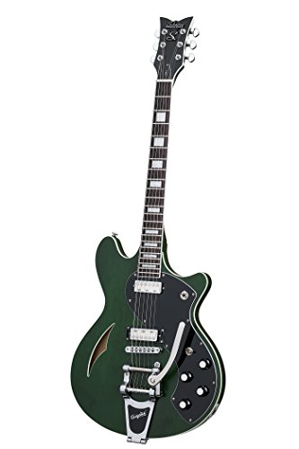 Schecter T S/H-1B Emerald Green Pearl EGP NEW Semi-Hollow Guitar w/Bigsby 291