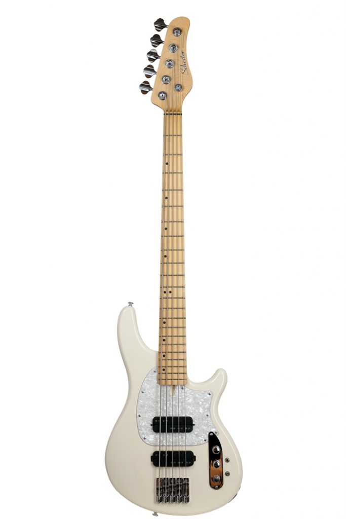 Schecter 2495 5-String Bass Guitar, Ivory, CV-5