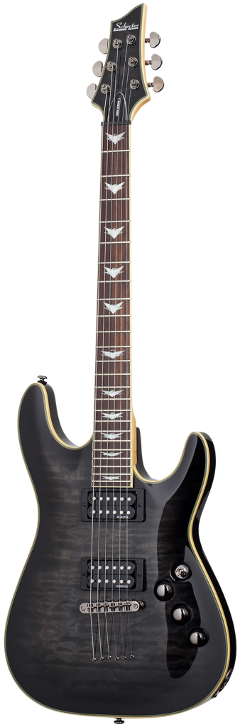 Schecter Omen Extreme-6 Electric Guitar (See-Thru Black), 2025
