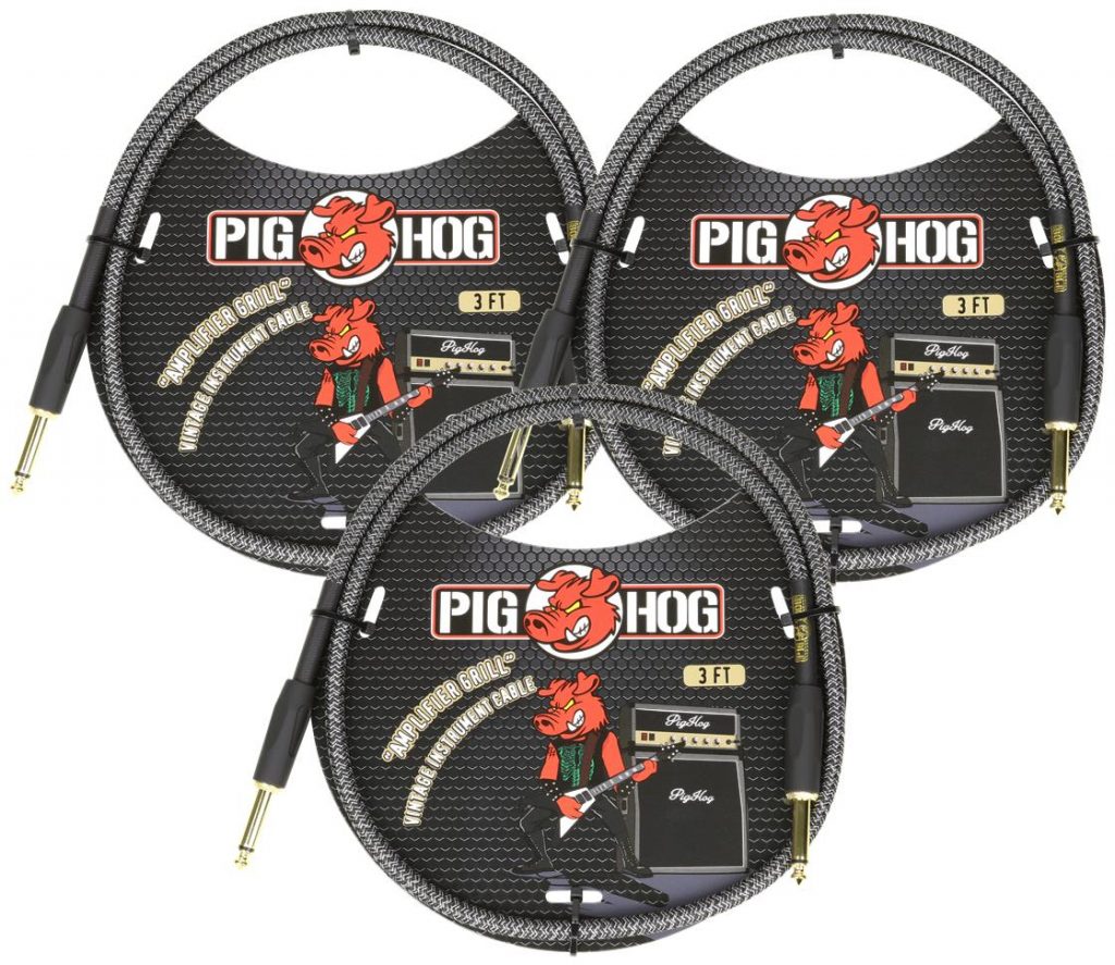 3 Pack Pig Hog Patch Cable 