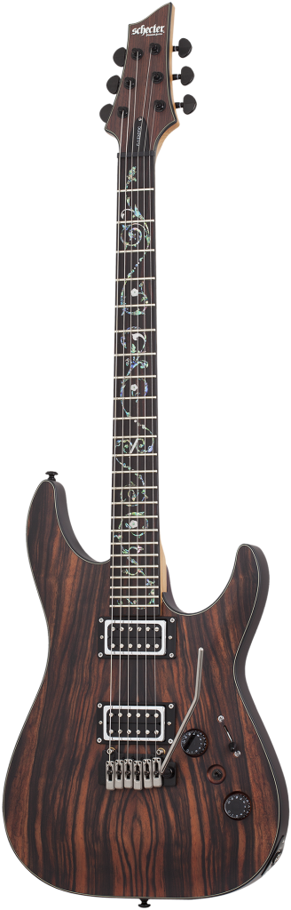 Schecter 3337 C-1 Exotic Ebony Guitar, Ebony Fretboard, Natural Satin