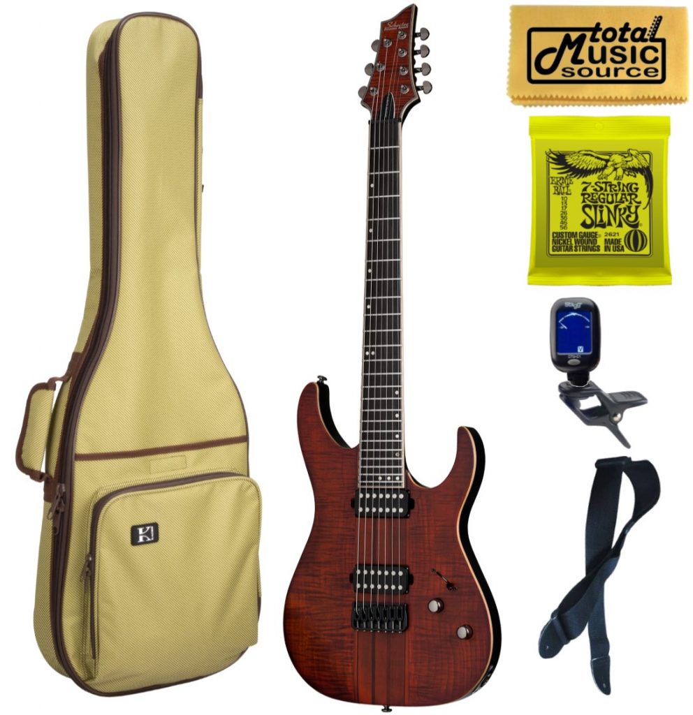 Schecter Banshee Elite 7-String Solid-Body Guitar, Cat's Eye Pearl, W/ Tweed Gig Bag, 1262