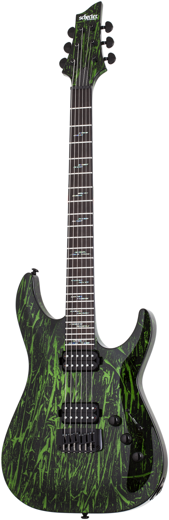 Schecter 1470 C-1 Silver Mountain Guitar, Ebony Fretboard, Toxic Venom