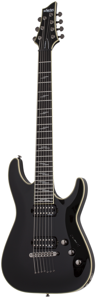 Schecter 2564 C-7 Blackjack Black Gloss Electric Guitar