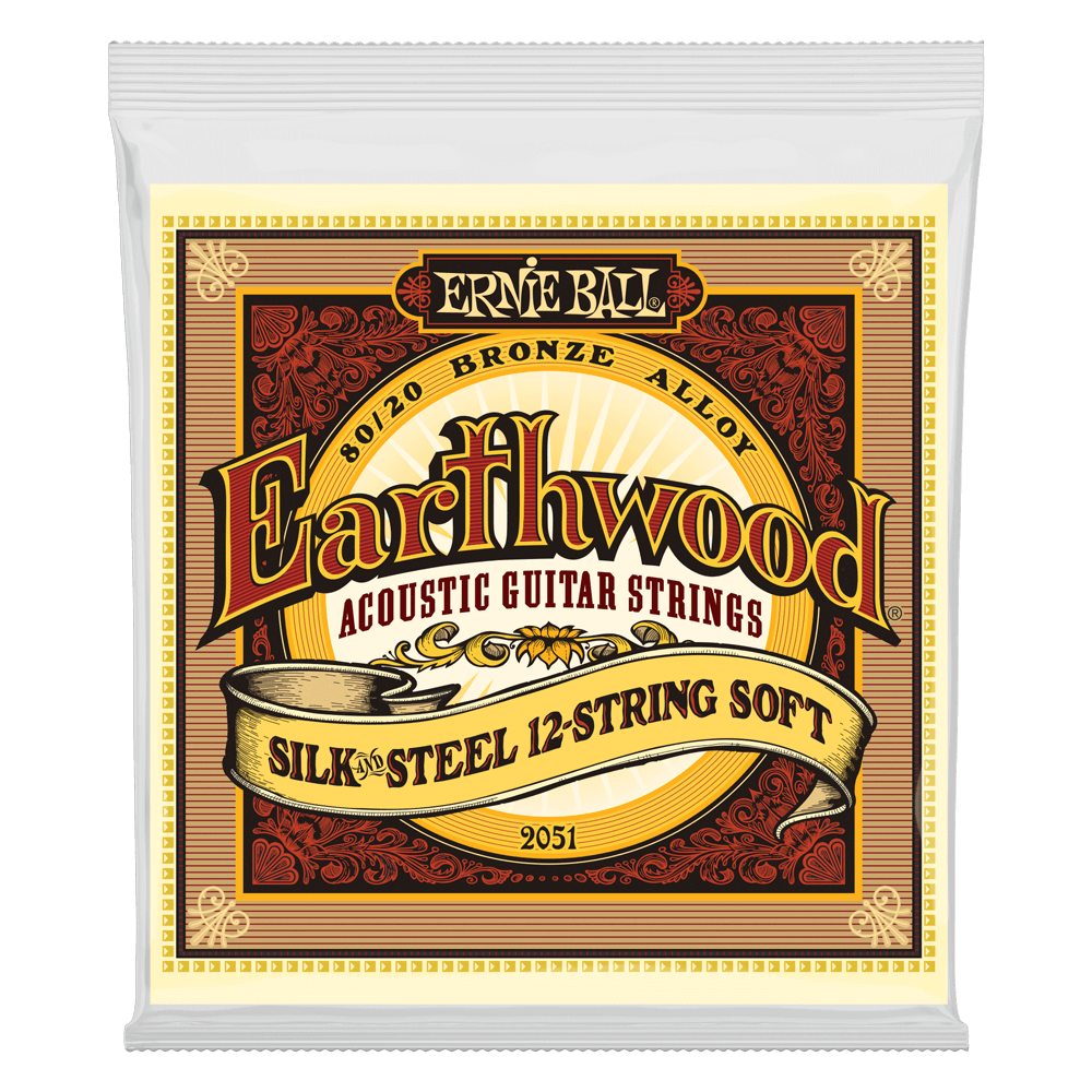 Ernie Ball P02051 Earthwood Silk and Steel 12-String Soft Acoustic Set, .009 - .046