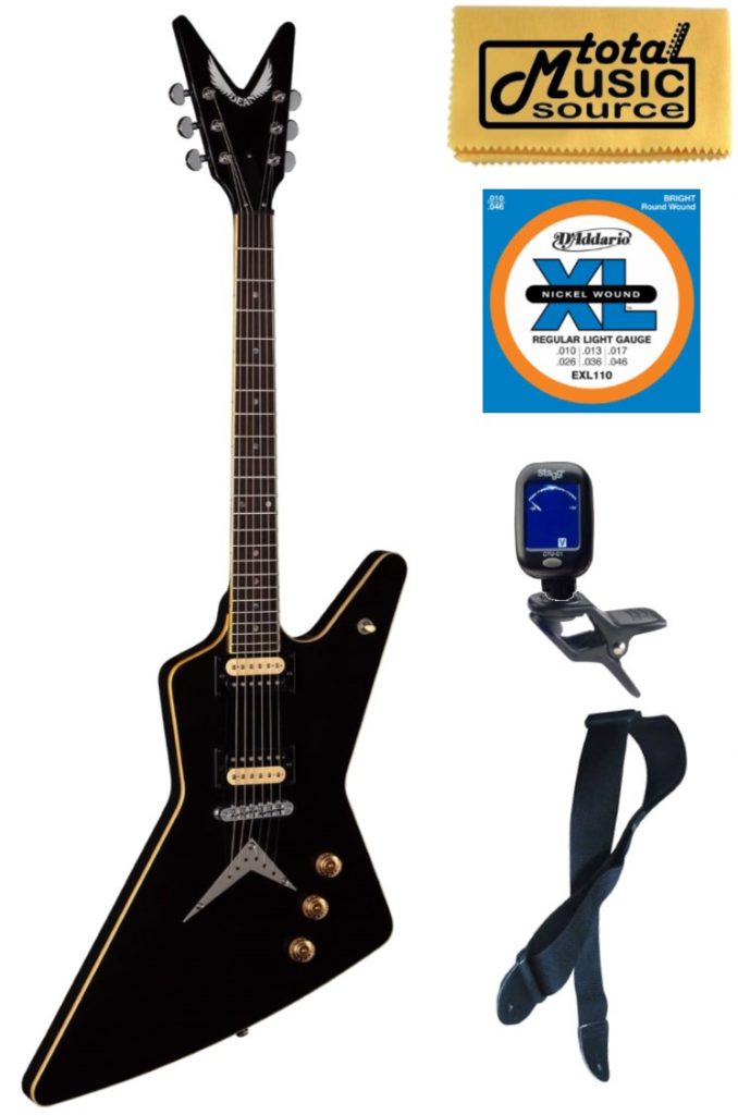 Dean Z 79 CBK Solid-Body Electric Guitar, Classic Black, Bundle