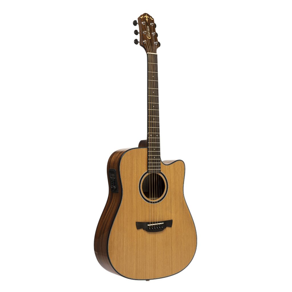 Crafter Able Series Dreadnaught A/E Cutaway Guitar, Solid Cedar Top, ABLE D630CE N