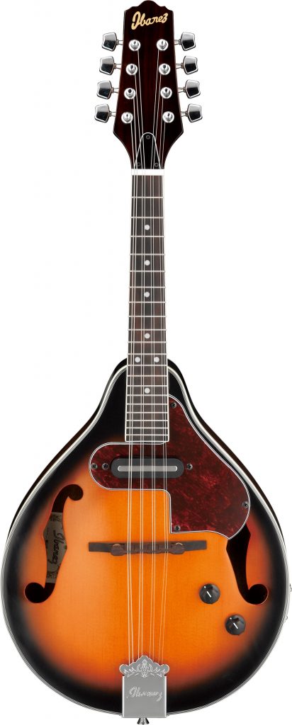 Ibanez M510EBS A-style Acoustic Electric Mandolin, Brown Sunburst High Gloss