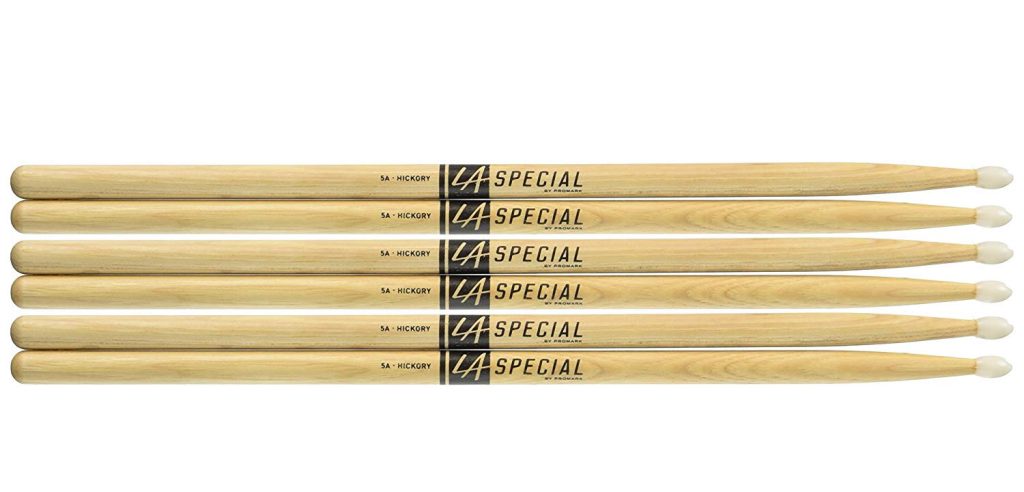 3 PACK Promark LA Special 5A Nylon Tip Drumstick, LA5AN-3