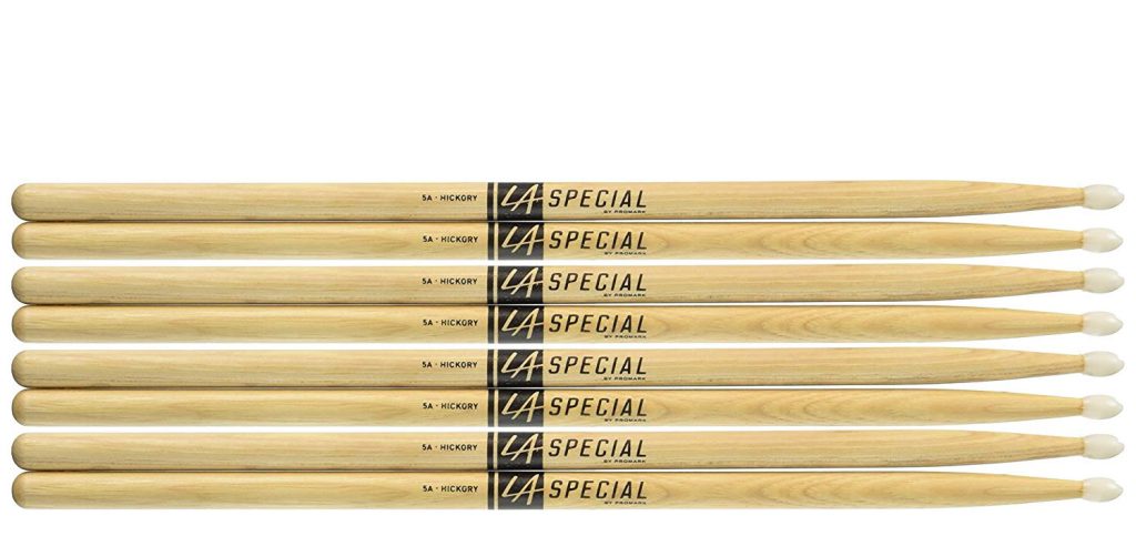 4 PACK Promark LA Special 5A Nylon Tip Drumstick, LA5AN-4