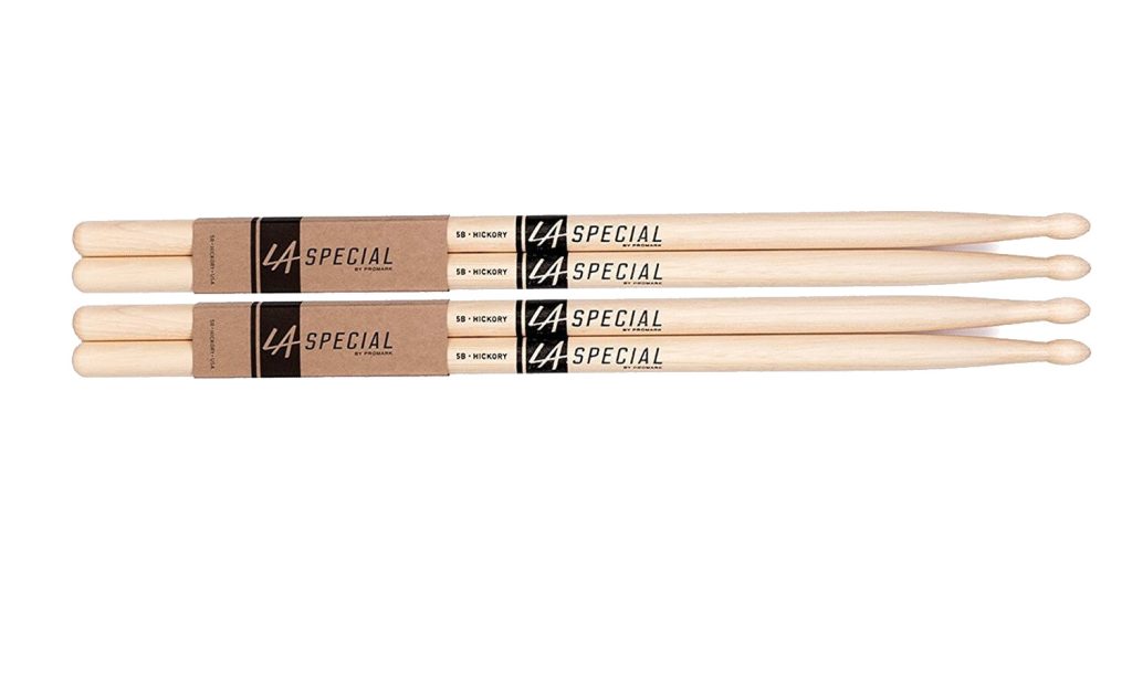2 PACK Promark LA Special 5B Wood Tip Drumstick, LA5BW-2