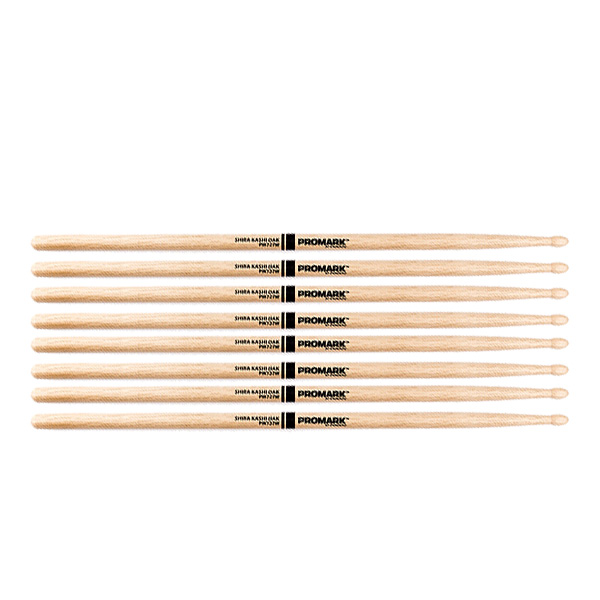 4 PACK Promark Shira Kashi Oak 727 Wood Tip drumstick, PW272W-4