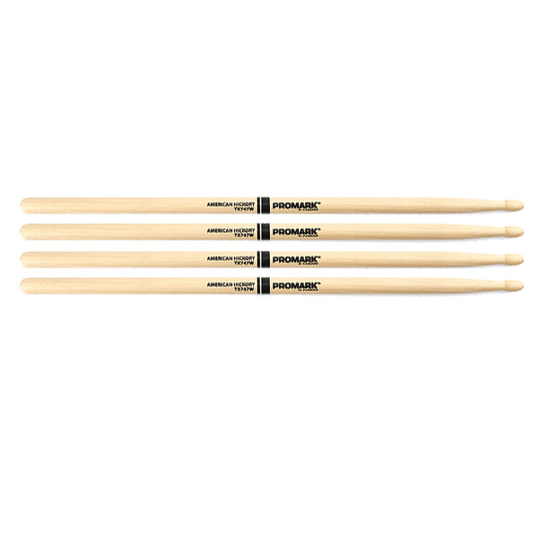 2 PACK Promark TX747W American Hickory Wood Tip TX747W-2