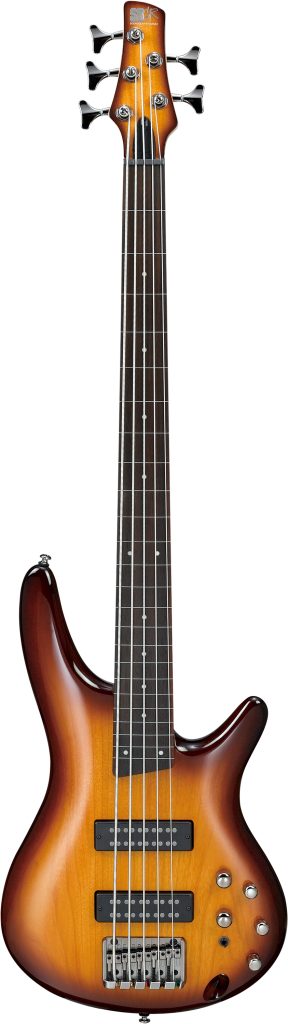 Ibanez Standard SR375E Fretless 5 String Bass Guitar - Brown Burst