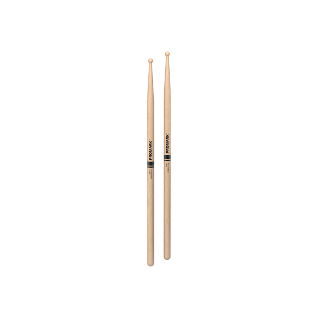 Promark Finesse 5A Maple Drumstick, Small Round Wood Tip, Single Pair RBM565RW