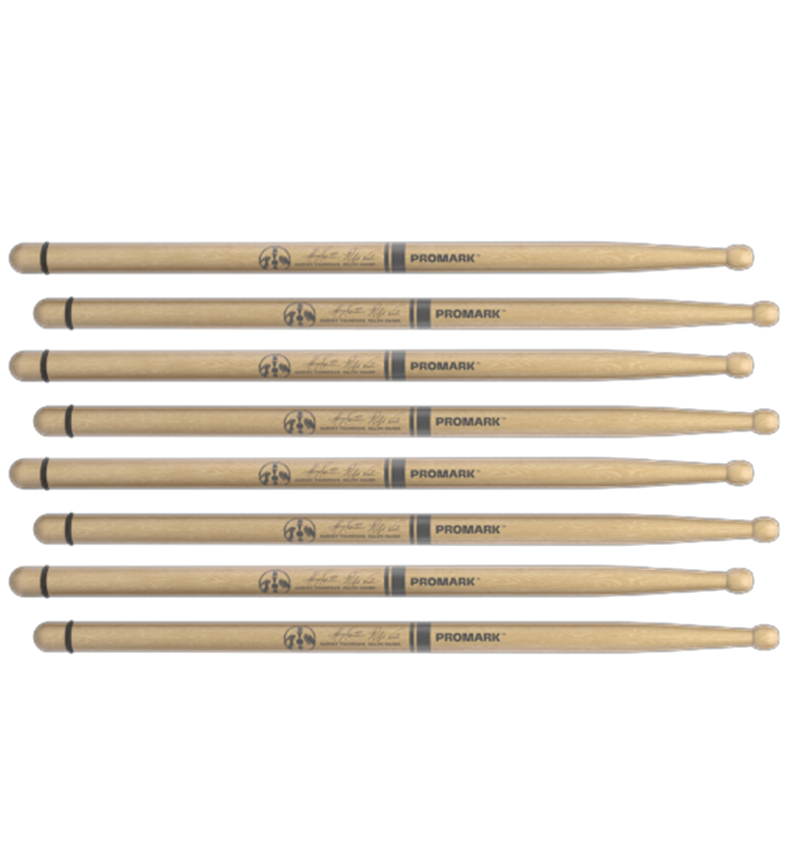 4 PACK ProMark TXDCBYOSW Signature BYOS, Hickory Tip Marching Drumsticks