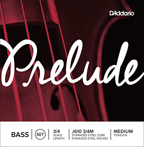 D'Addario Prelude Series Double Bass String Set 3/4 Size, J610 3/4M