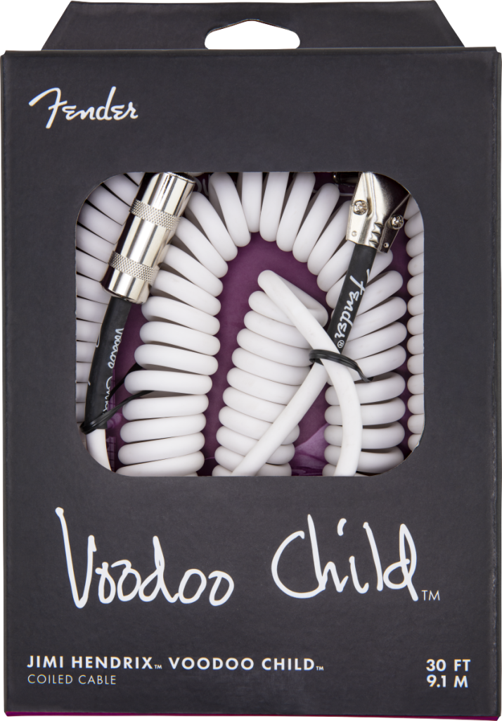 Fender 0990823002 Jimi Hendrix Voodoo Child Cable - Straight to Right Angle - 30 foot White