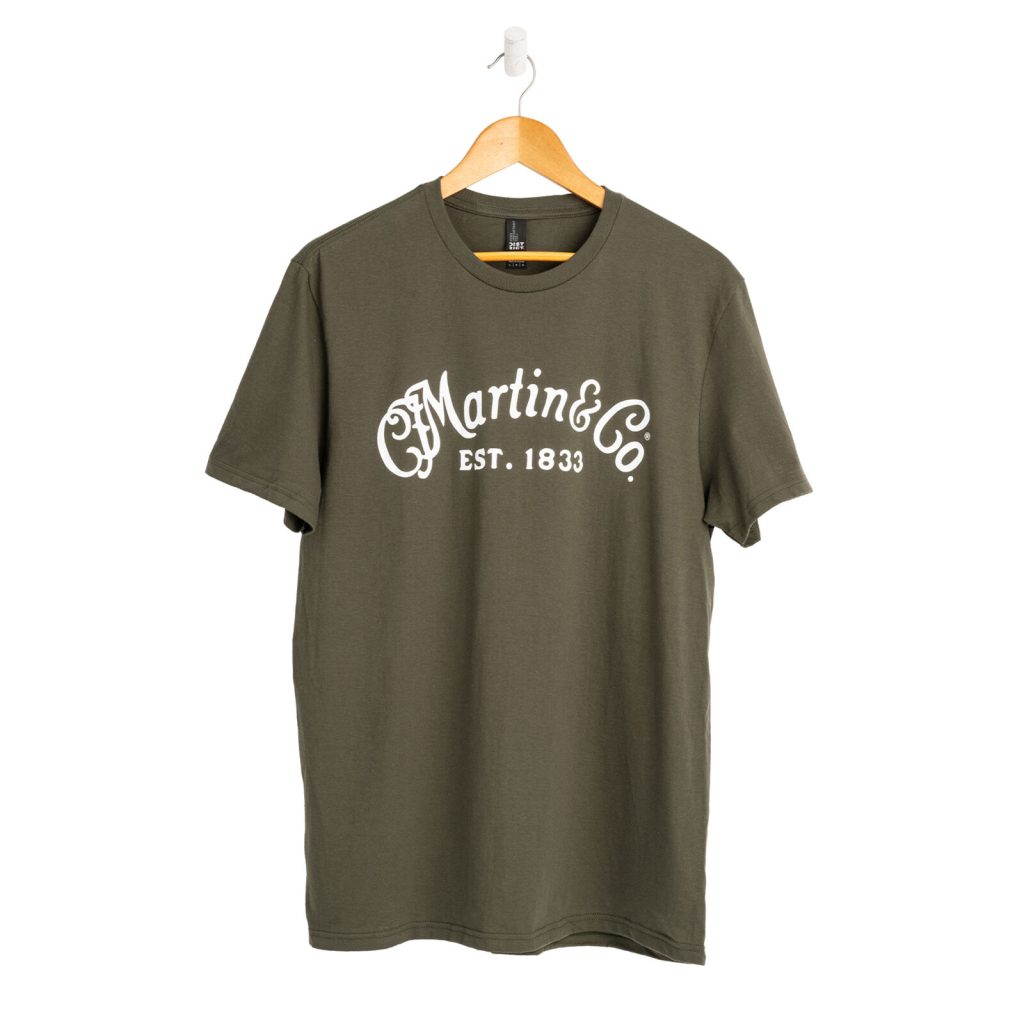Martin Guitars Classic Solid Logo Tee Shirt Olive - Extra Large