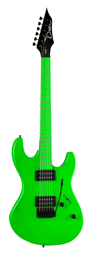 Dean Custom Zone Solid Body Electric Guitar, 2 Humbuckers Florescent Green ,CZONE NG