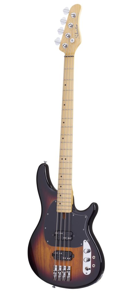 Schecter 2491 4-String Bass Guitar, 3 Tone Sunburst, CV-4