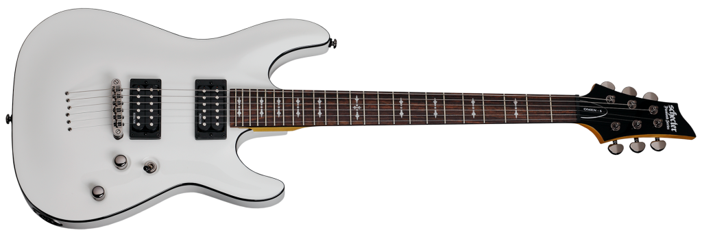 Schecter OMEN-6 6-String Electric Guitar, Vintage White, 2061