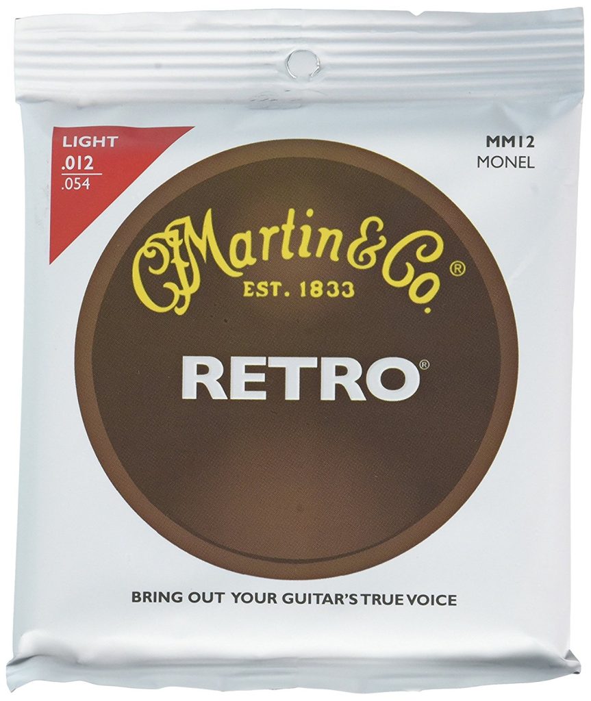 Martin MM12 Retro Monel Acoustic Guitar Strings, Light, 12-54