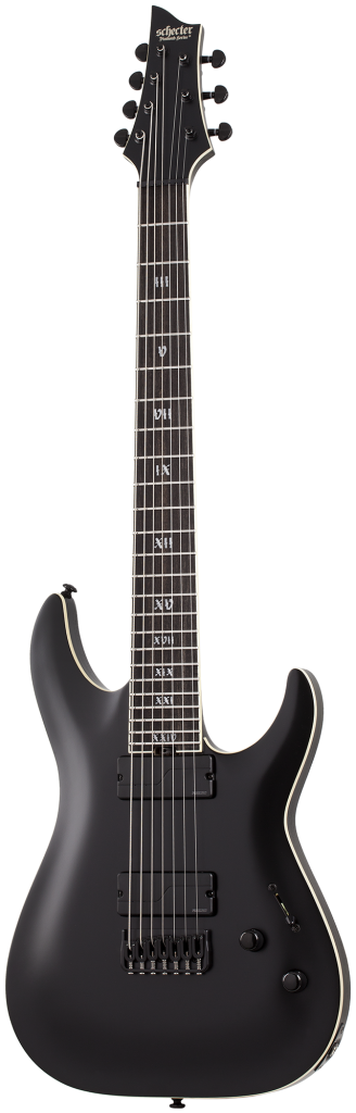 Schecter Guitars 1349 C-7 SLS Evil Twin 7-String Electric Guitar Satin Black