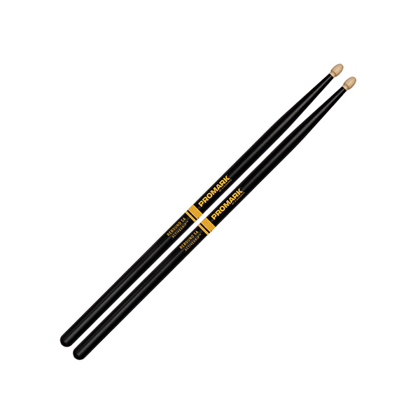 Promark ActiveGrip Rebound 5A Drumsticks, Acorn Tip, Black, R5AAG
