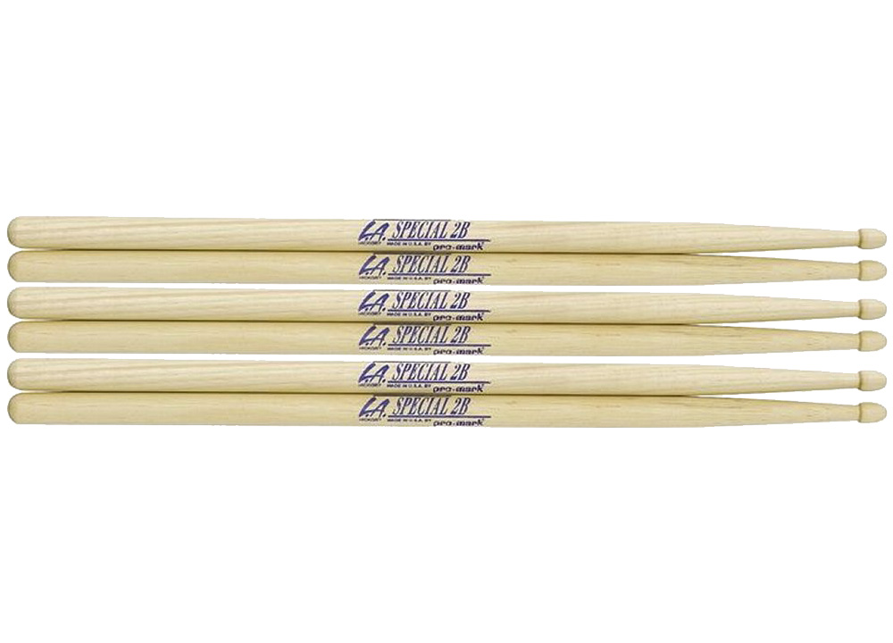 3 PACK Promark LA Special 2B Wood Tip Drumstick, LA2BW-3