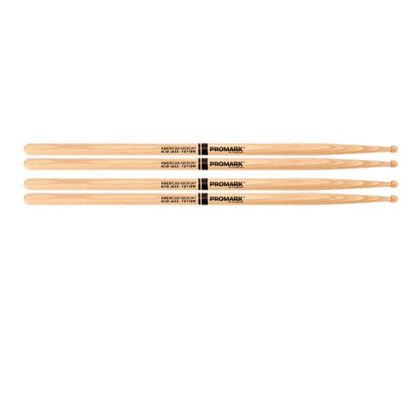 2 PACK Promark Hickory 718 Finesse Wood Tip drumstick TX718W-2