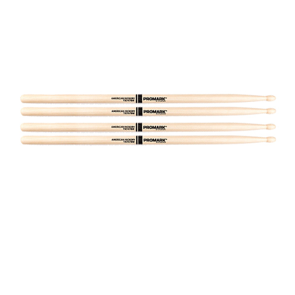 2 PACK Promark TX747BW American Hickory Classic Forward Wood Tip